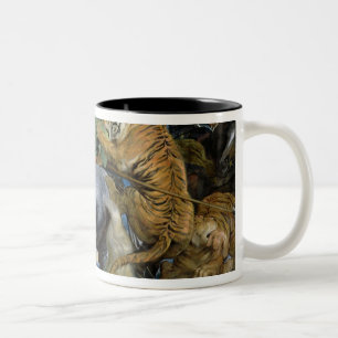 The Tiger Hunt, c.1616 Two-Tone Coffee Mug