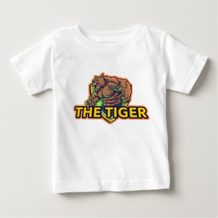 The Tiger Warrior Beast Gaming Mascot Logo Baby T-Shirt