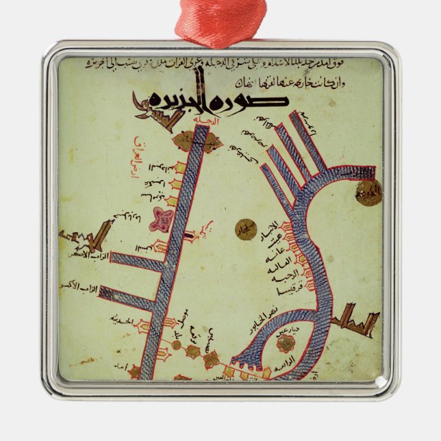 The Tigris and the Euphrates Metal Tree Decoration (Front)