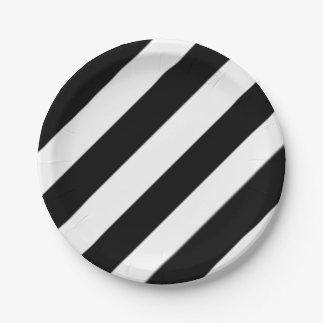 The Tilted Zebra Paper Plate (Front)
