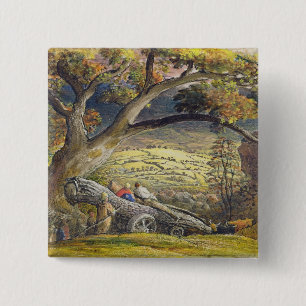 The Timber Wain, c.1833-34 (w/c & gouache on paper 15 Cm Square Badge