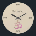The Time is Now Clock<br><div class="desc">Live in the moment. Practice mindfulness. Be present. This matter of fact clock will remind you to live presently and remain mindful. Because the only real time,  is now.</div>