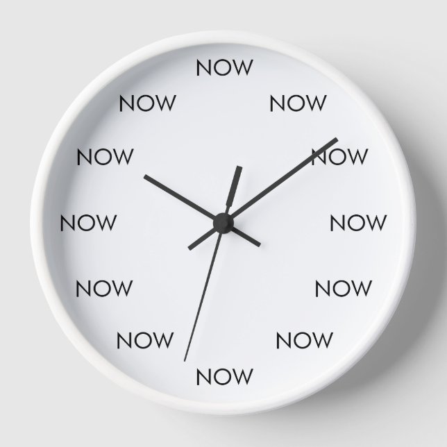 The Time Is NOW Clock – Present Moment Reminder (Front)