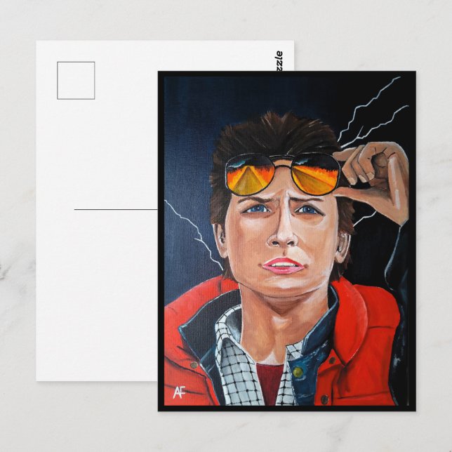 The Time Traveler Painting by Alfred Fox Postcard (Front/Back)