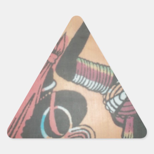 The Timeless Beauty of the Maasai Tradition Triangle Sticker (Front)
