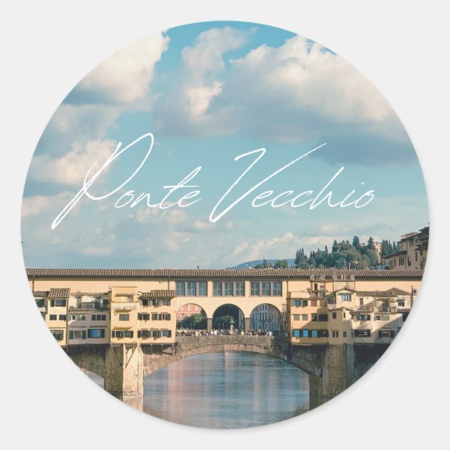 The Timeless Charm of Ponte Vecchio Classic Round Sticker (Front)