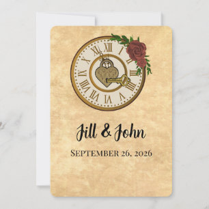 The Timeless Nocturne: Clockwork Heart Invitation