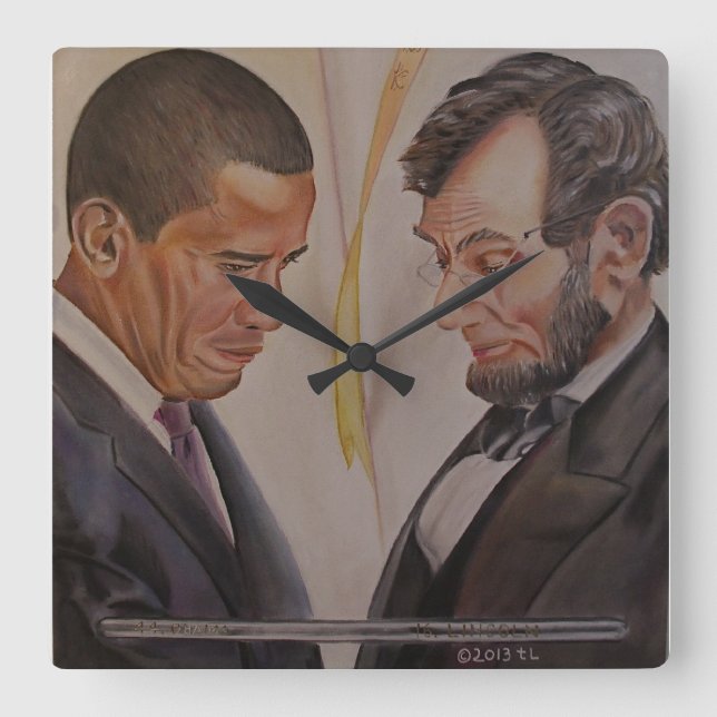The Timeless Presidential Clock, The Link Square Wall Clock (Front)