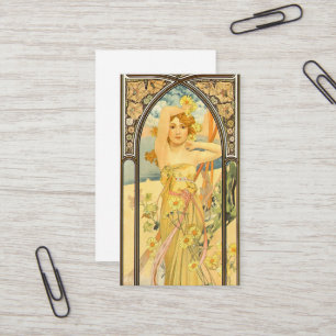 The Times of the Day, Brightness of Day by Mucha Business Card