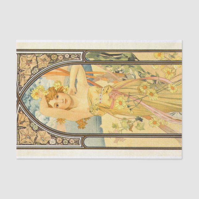 The Times of the Day, Brightness of Day by Mucha Tissue Paper (Front)