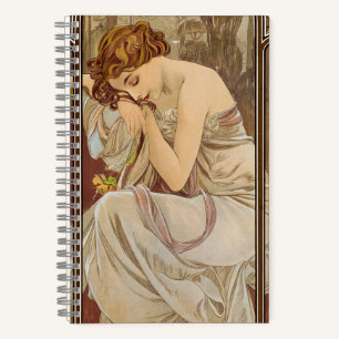 The Times of the Day, Night's Rest, 1899 by Mucha Notebook