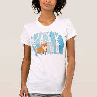 the tiny fox watercolor tee