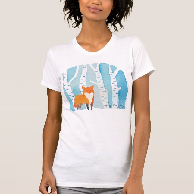 the tiny fox watercolor tee (Front)