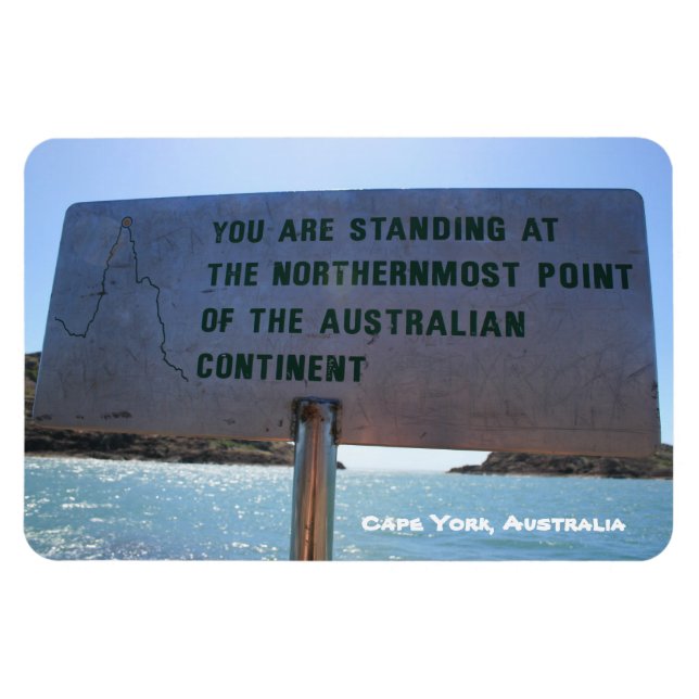 The Tip Sign, Cape York Australia - Premium Magnet (Horizontal)