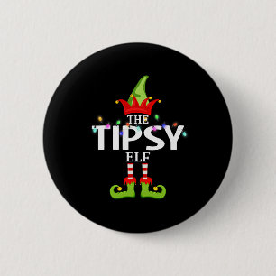 The Tipsy Elf Christmas Matching Pyjamas 6 Cm Round Badge