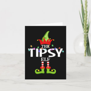 The Tipsy Elf Christmas Matching Pyjamas Card