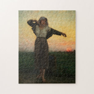 The Tired Gleaner, 1880 by Jules Breton Jigsaw Puzzle