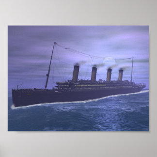 The Titanic Sails Into History Poster