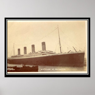 The Titanic Series Old vintage Photo Poster