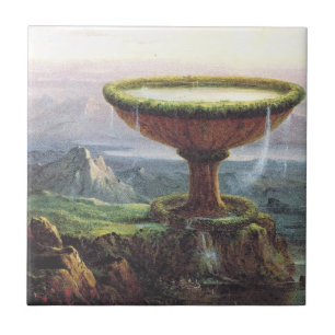 The Titan's Goblet by Thomas Cole Ceramic Tile