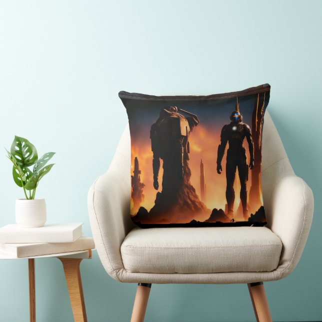 The Titans Of Arkeros AI Concept Art by Xzendor7 Cushion (Chair)