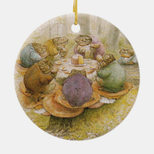 The Toads' Tea Party (by Beatrix Potter) Ceramic Ornament