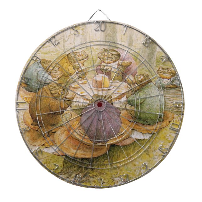 The Toads' Tea Party (by Beatrix Potter) Dartboard (Front)