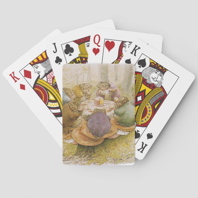 The Toads' Tea Party (by Beatrix Potter) Playing Cards (Back)