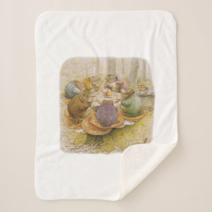 The Toads' Tea Party (by Beatrix Potter) Sherpa Blanket