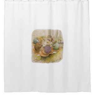 The Toads' Tea Party (by Beatrix Potter) Shower Curtain