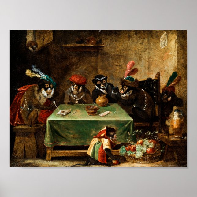 The tobacco-smoking monkey group poster (Front)