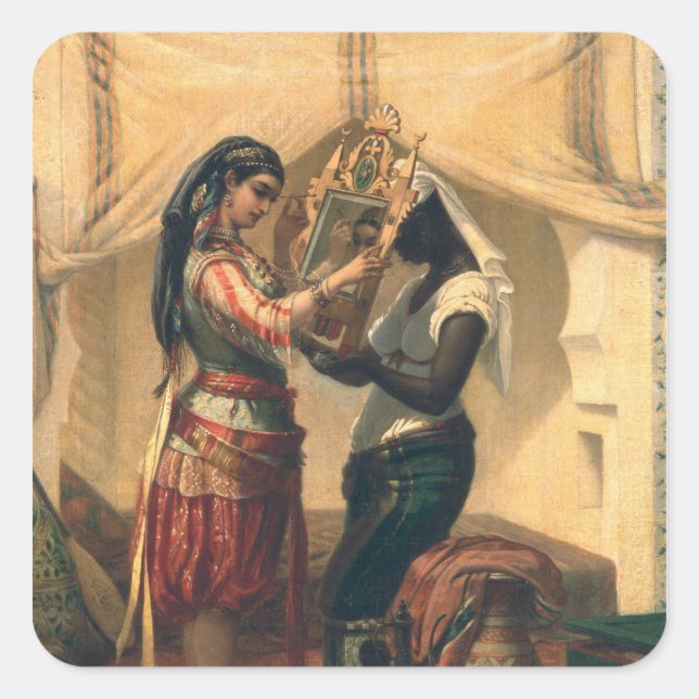 The Toilet of the Odalisque Square Sticker (Front)