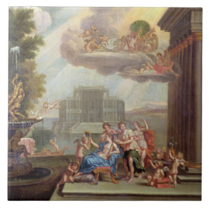 The Toilet of Venus, 18th century Ceramic Tile