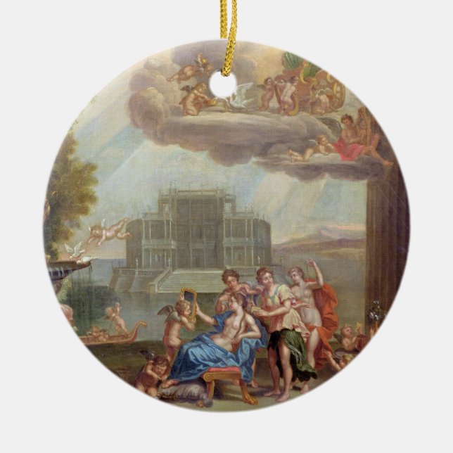 The Toilet of Venus, 18th century Ceramic Tree Decoration (Front)