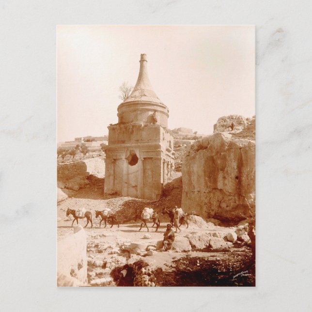 The Tomb of Absalom in Jerusalem Postcard (Front)