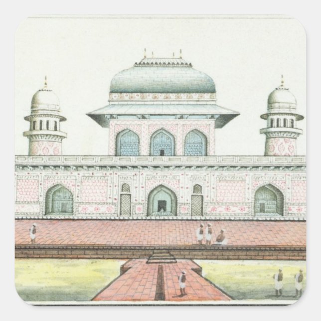 The Tomb of Itimad-Ud-Daula, near Agra, c.1830s (w Square Sticker (Front)