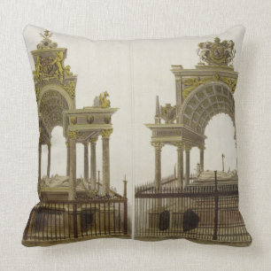 The Tombs of Queen Elizabeth I and Mary Queen of S Cushion