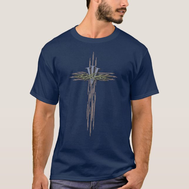 The Tools of Salvation Cross Nails Crown of Thorns T-Shirt (Front)