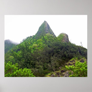 The top of Pali Lookout poster on Oahu