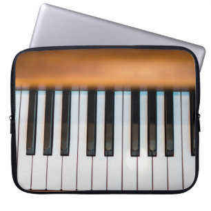 The top view of vintage key piano. abstract, antiq laptop sleeve
