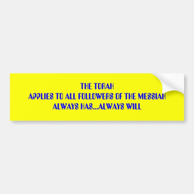 THE TORAH BUMPER STICKER (Front)