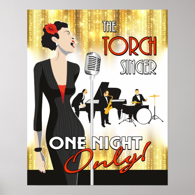 The Torch Singer, 16x20 Poster Art, Music Theme (Front)