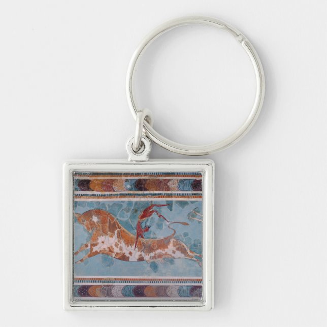 The Toreador Fresco, Knossos Palace, Crete Key Ring (Front)