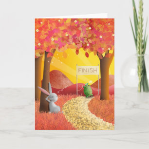 The Tortoise and the Hare 2 - greeting card
