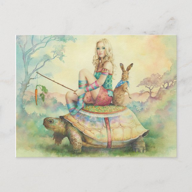 "The Tortoise And The Hare" By Scot Howden Postcard (Front)