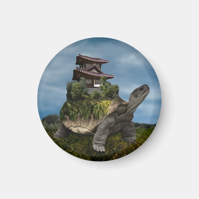 The Tortoise Moving Temple Magnet (Front)