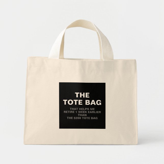 The Tote Bag Retirement Parody Black (Front)