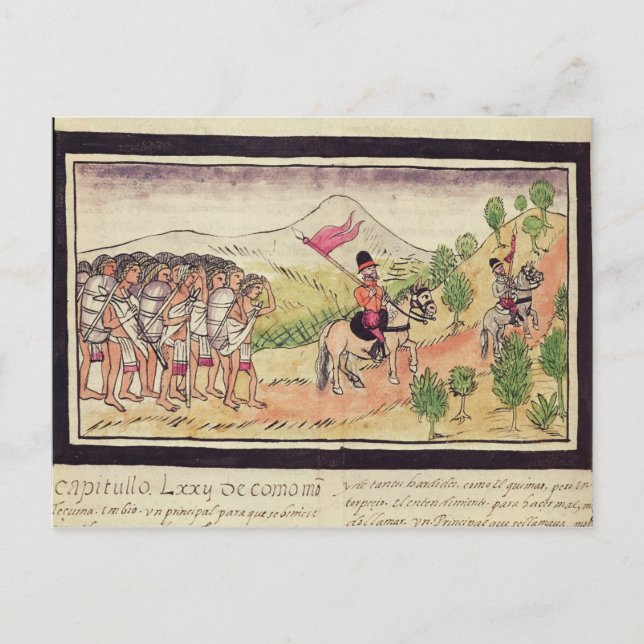 The Totonac Indians Helping the Conquistadors Postcard (Front)