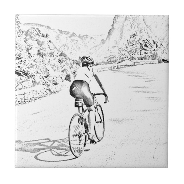 The tough hill climb ceramic tile (Front)