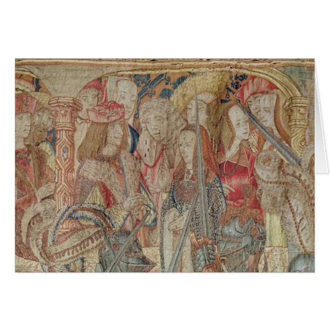 The Tournament, vertical loom tapestry (Front Horizontal)